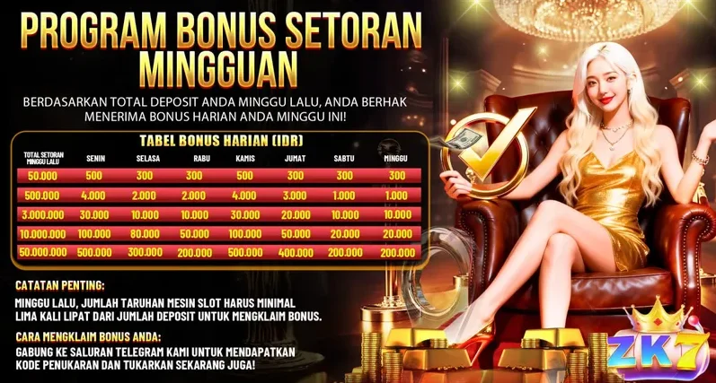 PROGRAM BONUS SETORAN MINGGUAN